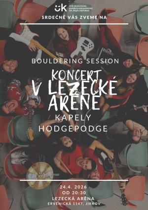 koncert v bouldering aréně